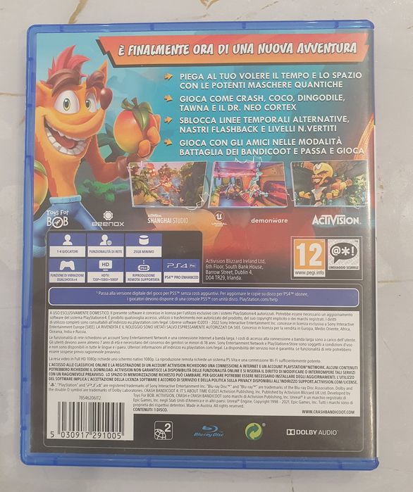 Игра на ps 4/5 "Crash Bandicoot 4: It’s About Time"