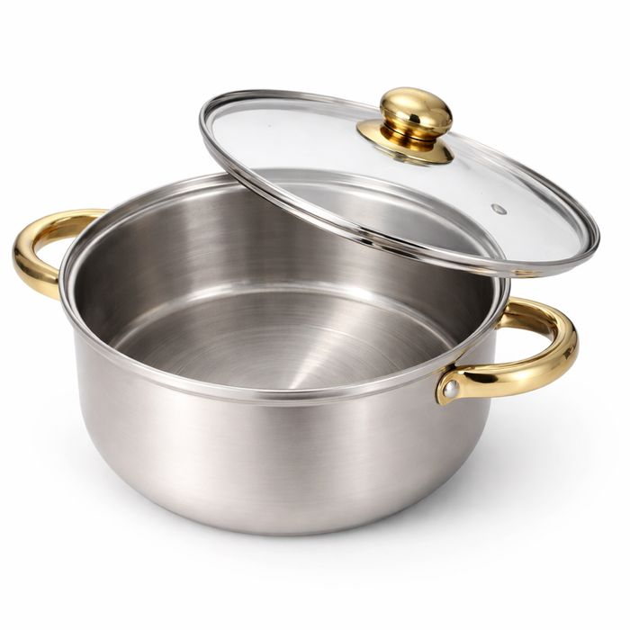 Set vase de gătit – 12 piese, capace din sticlă