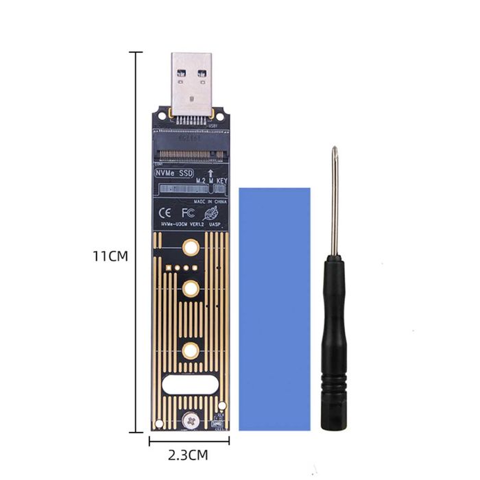 Adaptor SSD M.2 NVMe (M-Key) la USB 3.0 pentru PC, laptop