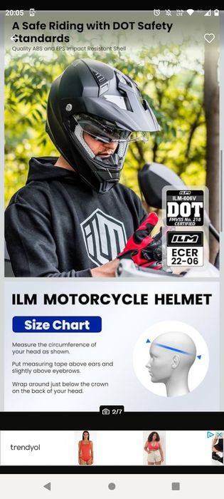 Нова адвенчър каска ILM 606V размер XL