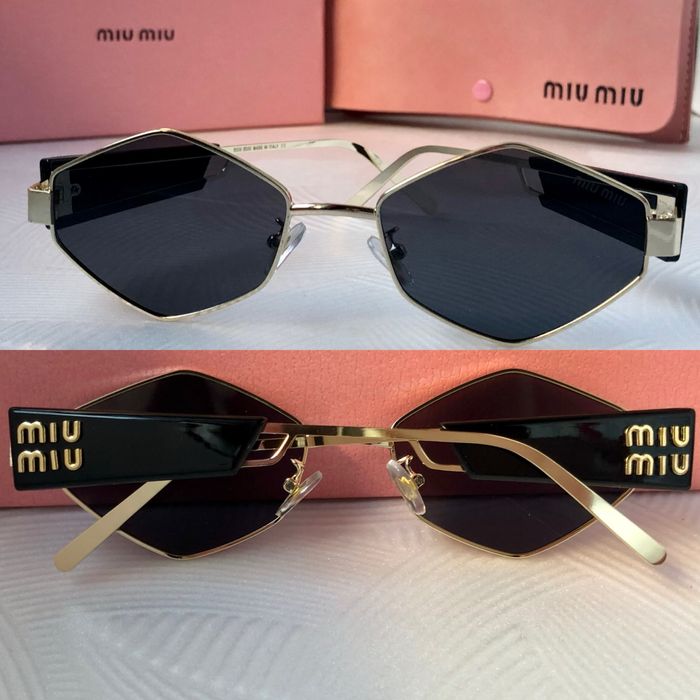 Дамски слънчеви очила ромб 3 цвята черни