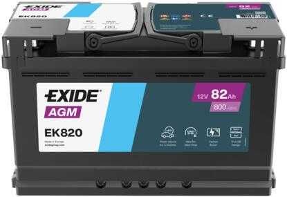 Аккумулятор EXIDE AGM EK820