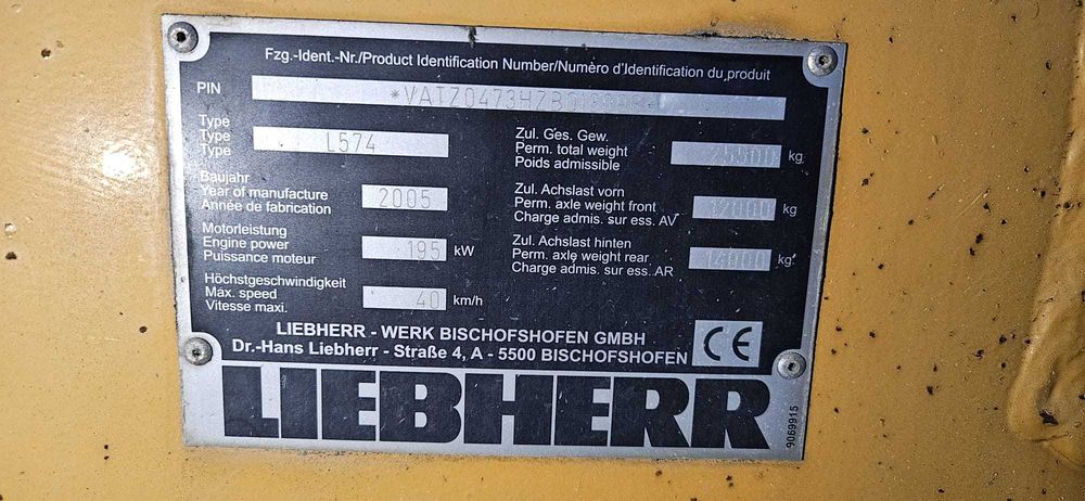 incarcator frontal  Liebherr 574 2005