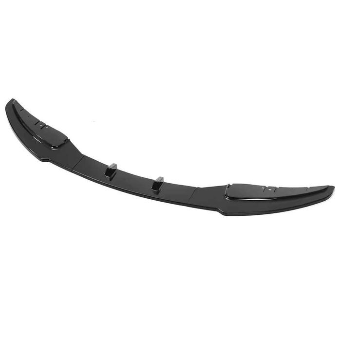 Prelungire Extensie Lip Bara Fata BMW Seria 1 E81 E82 E87 E88, pentru Bara Normala, Negru Lucios