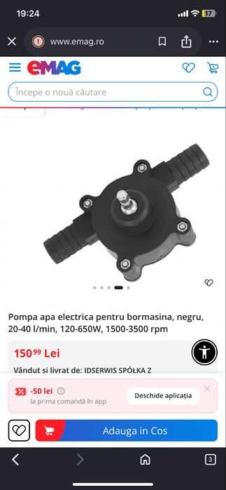 Pompa transfer lichide  1500/3500 rpm