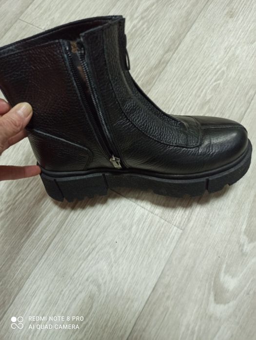 Сапоги кожаные зимние