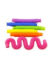 Игрушка антистресс, трубка гармошка Pop tubes, 15 см, набор из 12 шт