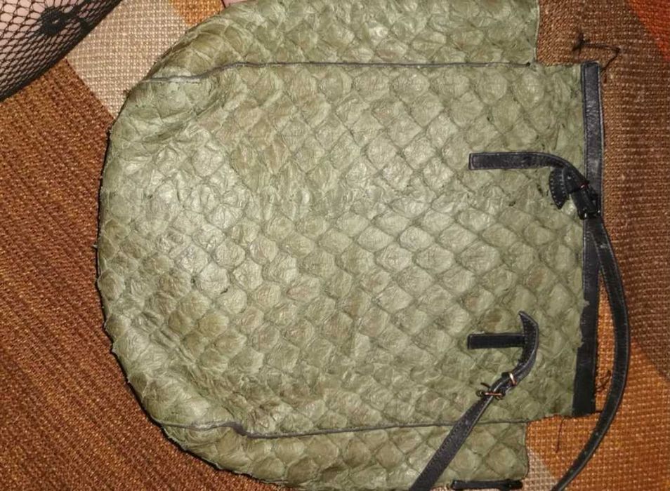Geanta originala Osklen, piele naturala pirarucu