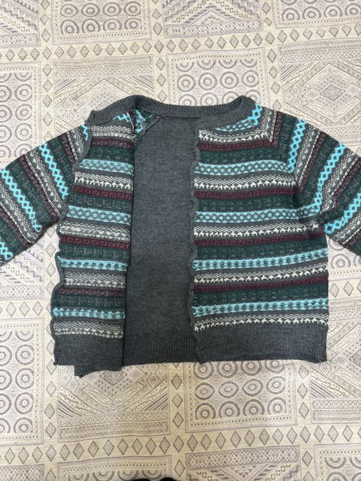 Теплый кардиган с норвежским узором (Fair Isle).
