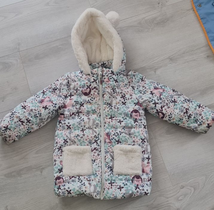 OFERTA! Geaca unisex imblanita cu gluga & buzunare 3-4 ani