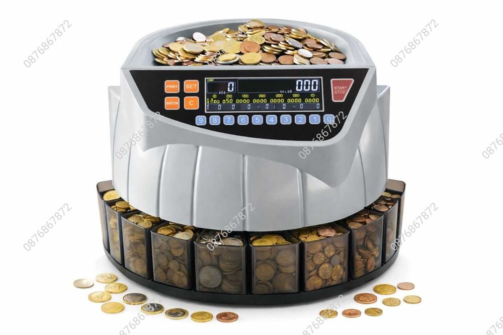 Машина за броене и сортиране на Евро монети и стотинки