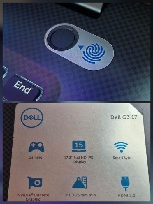 Laptop Dell 17" i7 8750H 16GB RAM GTX 1060 6GB