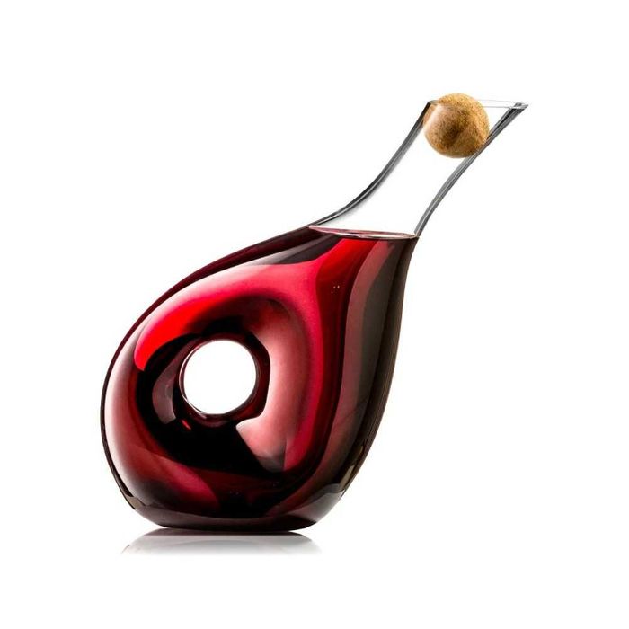 Гарафа за вино цитронада вода кристално стъкло с коркова тапа