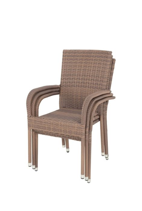 Set gradina/terasa 4 scaune si masa AMAYA maro/natur