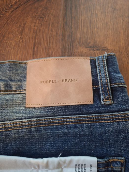 Purpe jeans albaștri