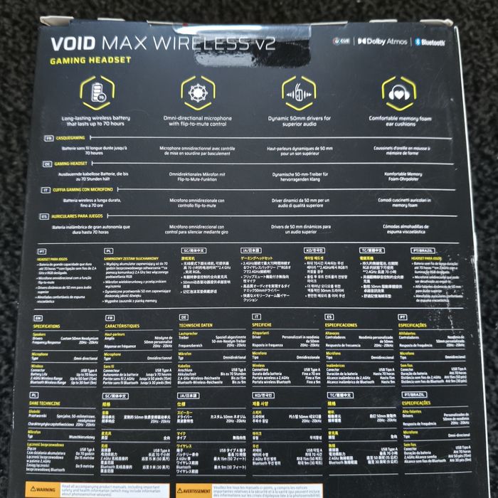 Casti gaming wireless corsair void max v2 noi sigilate