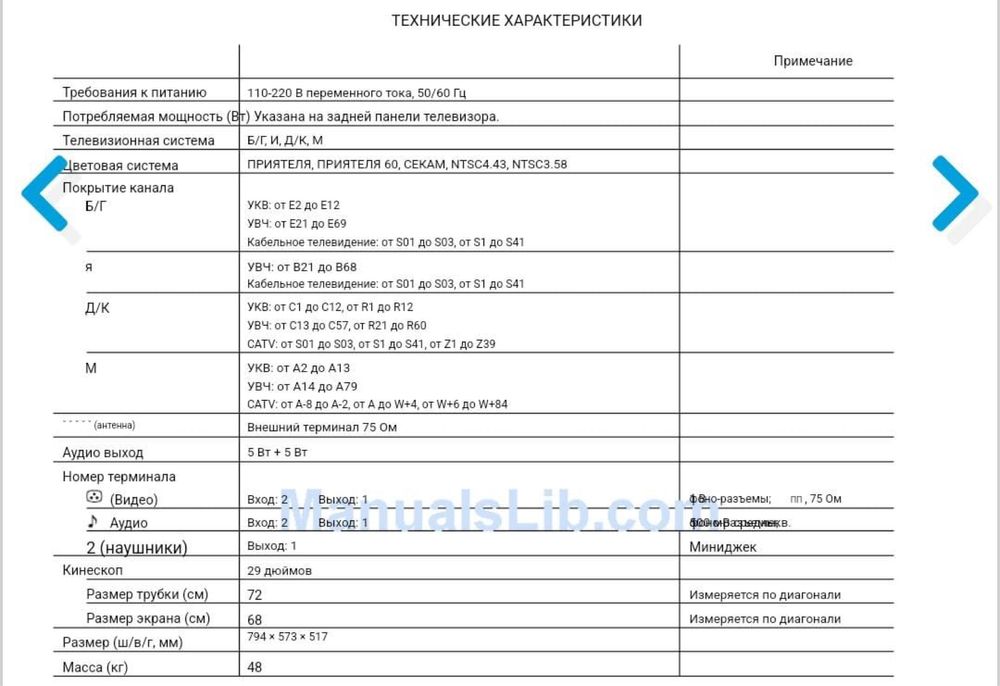 Цветной телевизор Sony