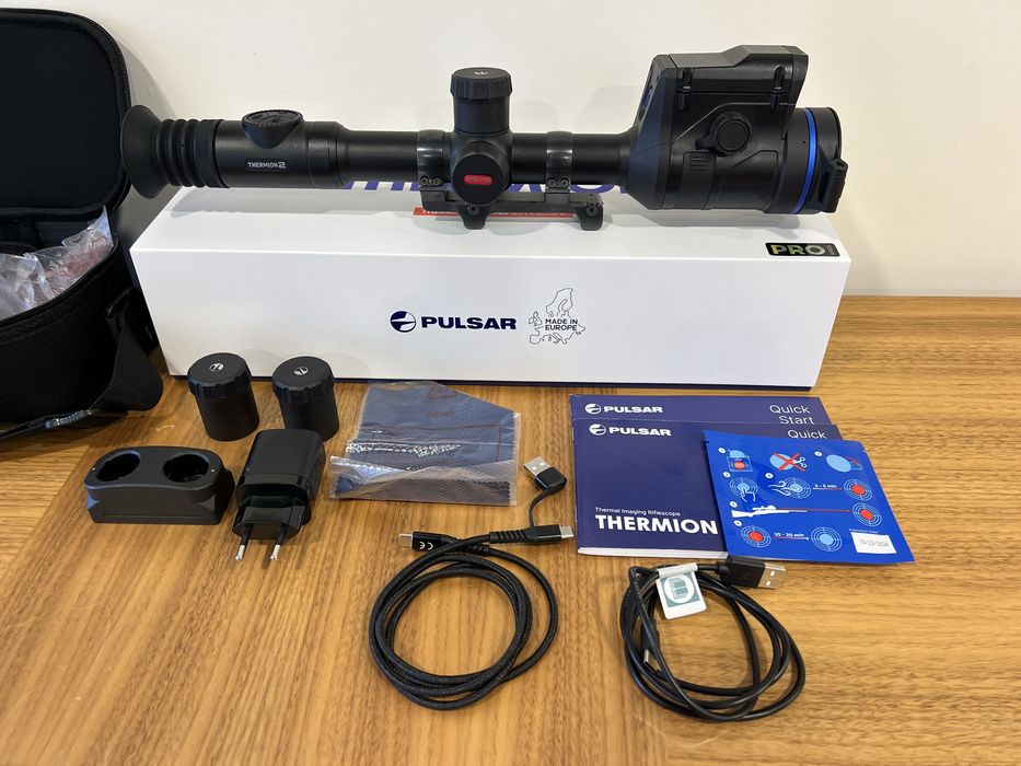 Термален прицел Pulsar Thermion 2 LRF XP50 + Монтаж Henneberger Blaser (Като нов)