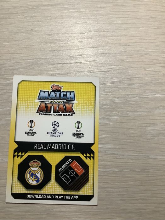 Vinicius junior limited edition cartonas match attax 2022/23