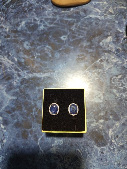 серьги с сапфирами