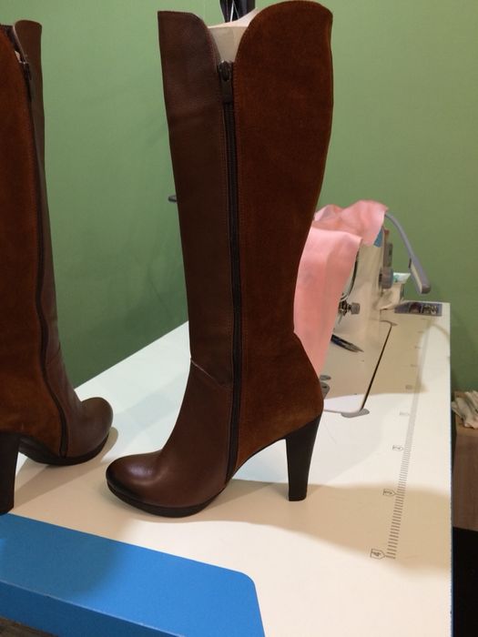 Сапоги зимние кожаные