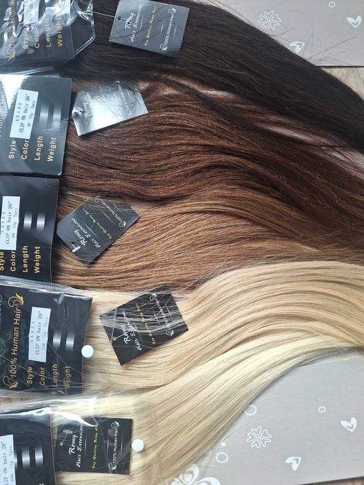 Естествена коса на клипс