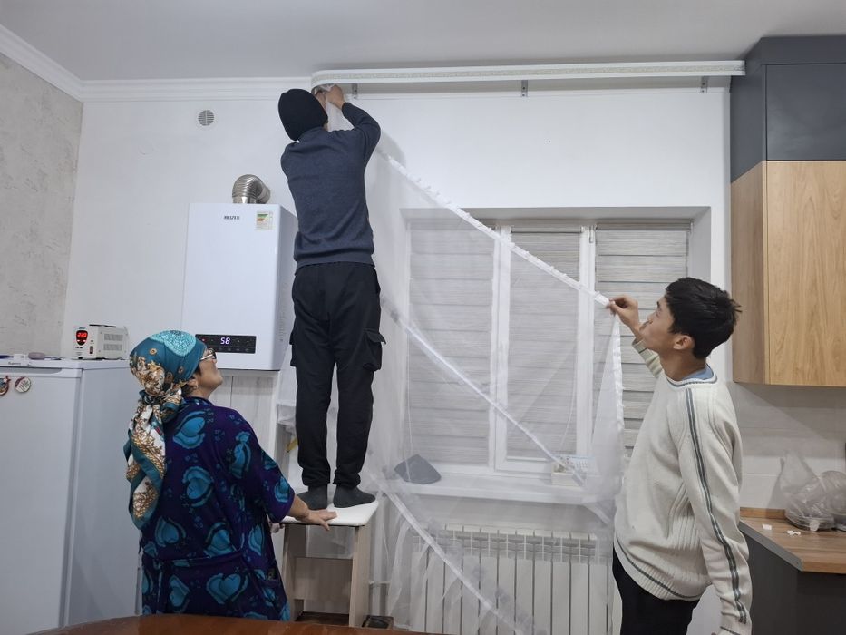 Установка карниз