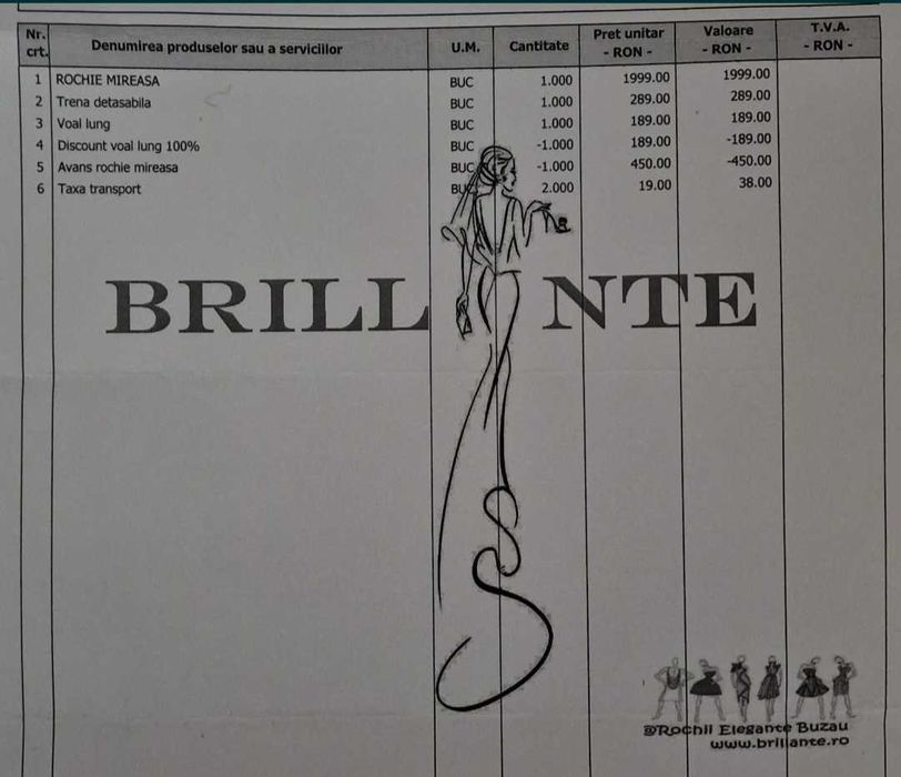 Rochie mireasa Brillante 501 NOUĂ S