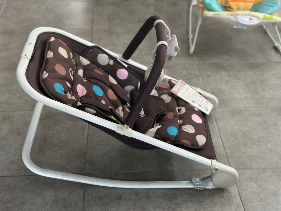Бебешки шезлонг Бейби Буу шоколад Chipolino, 0+