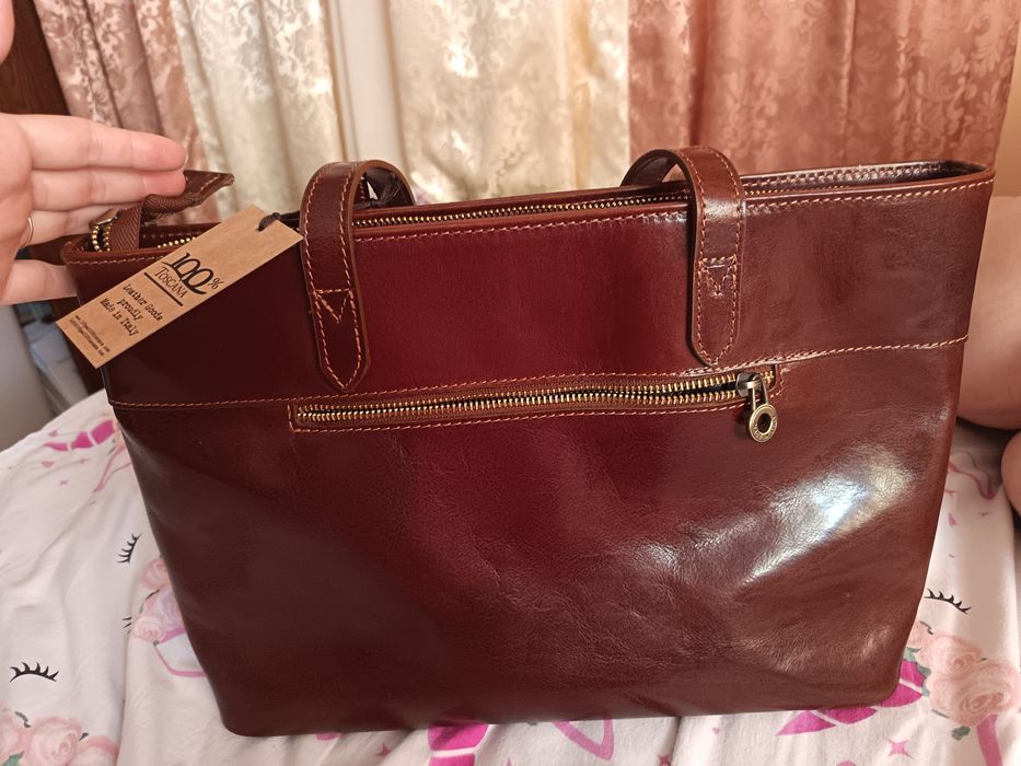 Geanta  de piele 100% Toscana