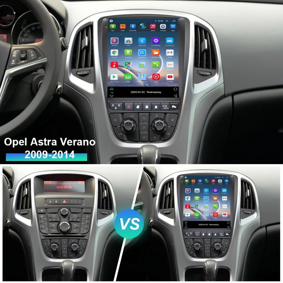 Мултимедия за опел астра Opel astra J вертикална tesla style + камера ...