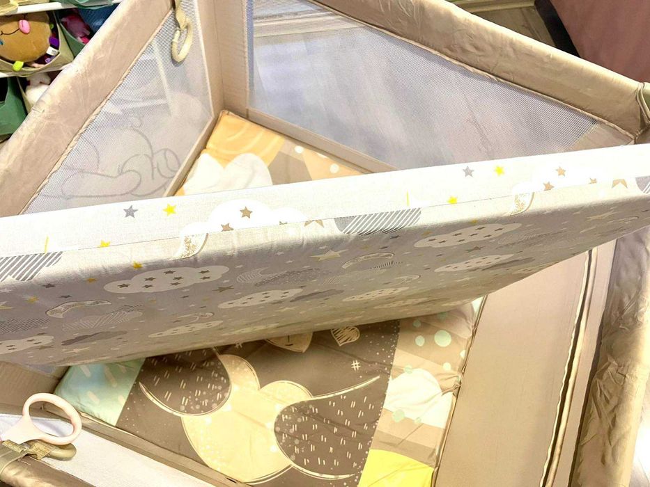 Кошара за игра KikkaBoo - Enjoy, Beige Bear + матрак