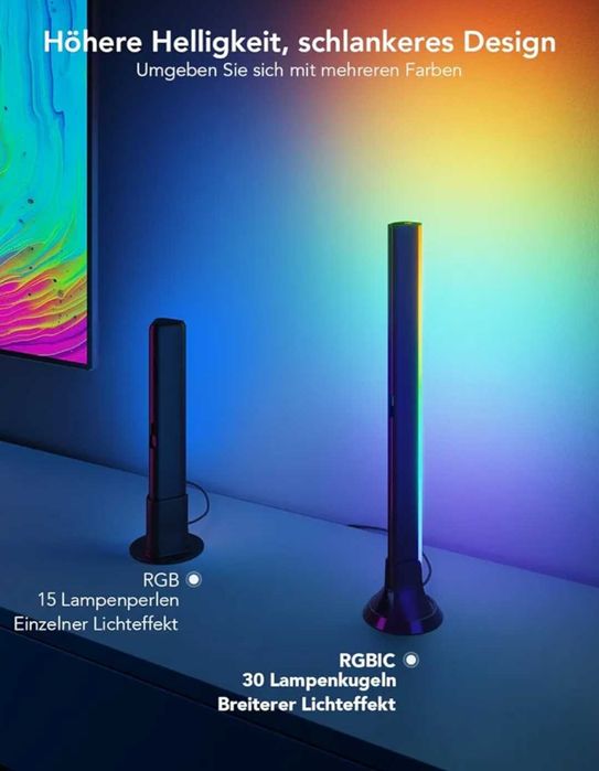 LED светлини Govee TV LIGHT BAR RGBIG  3 опции за поставяне