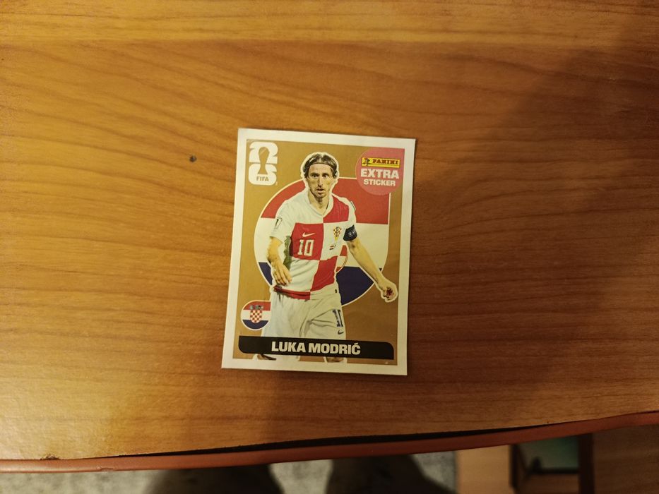 Cartonas panini Fifa World cup Luka Modrić extra sticker gold