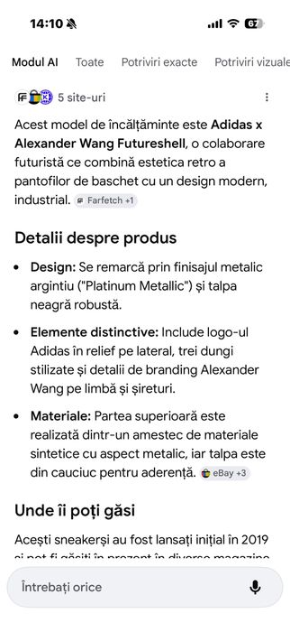 Adidas x Alexander Wang Futureshell, 43 barbati editie limitata!!
