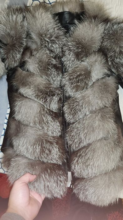 Blana naturala de vulpe argintie