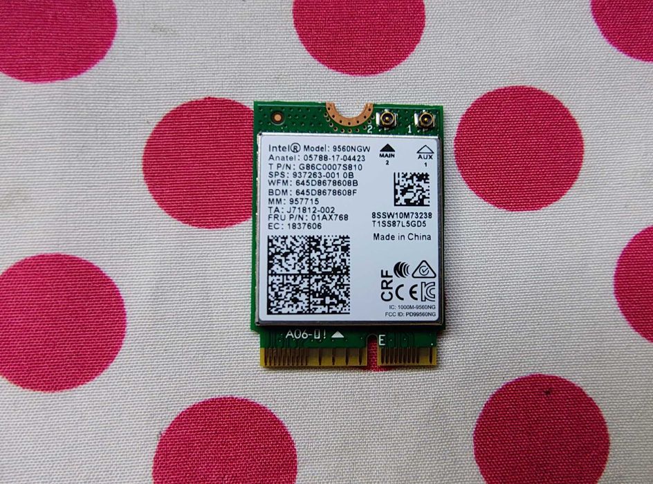 Placa de retea wireless Intel Dual Band 9560NGW + Bluetooth M.2.