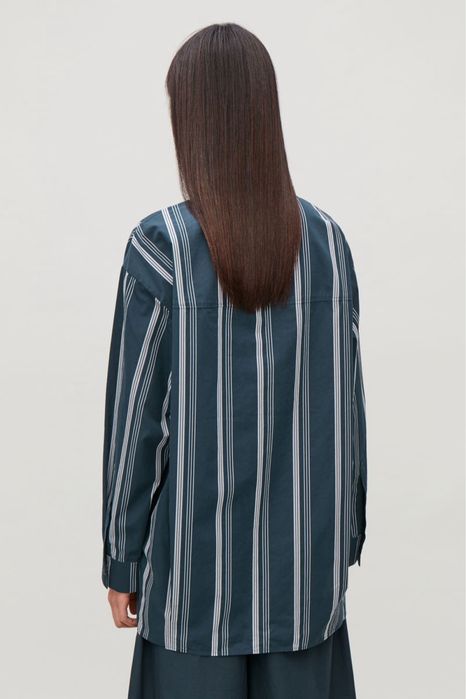 COS памучна оувърсайз риза