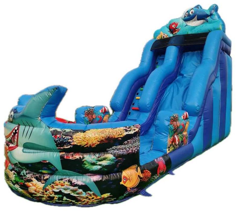 Toboganul Gonflabil Cu Piscină SHARKY