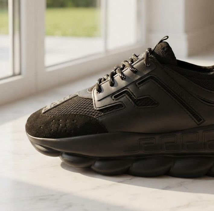 Adidasi Versace Chain Negru - Unisex