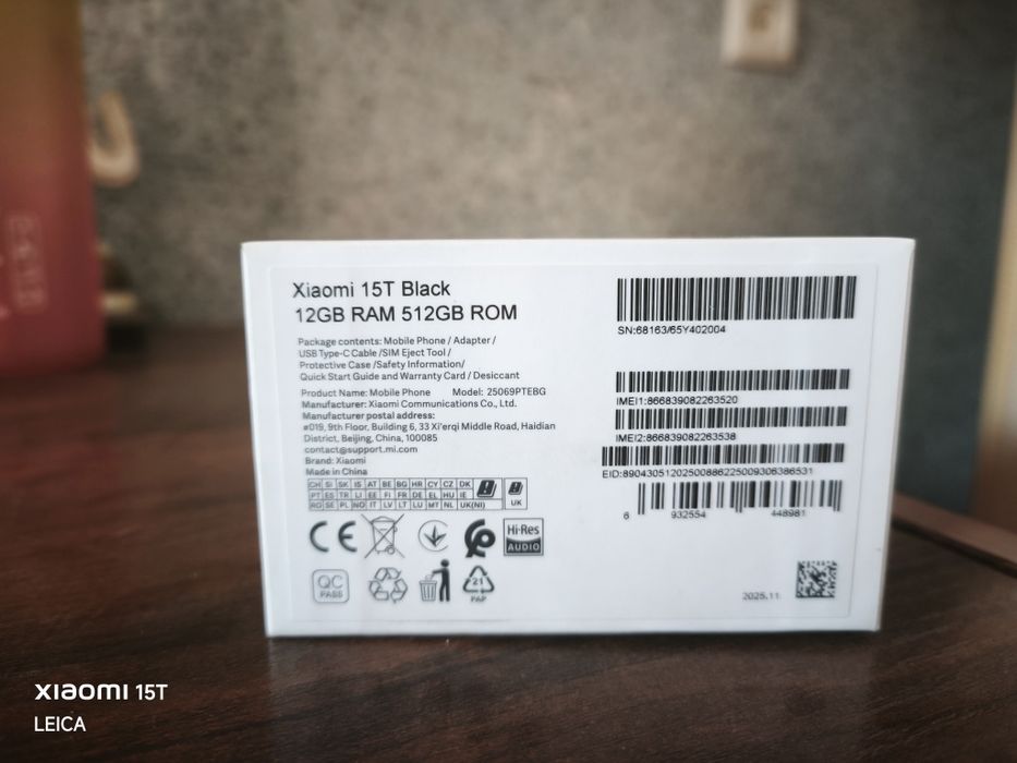 Xiaomi 15t 12+12 ga 512 talik