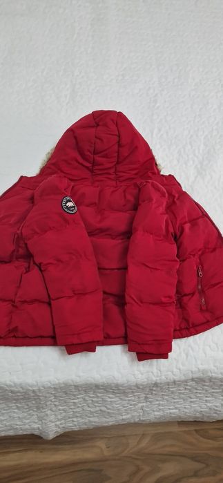 Geaca copii unisex cu blana rosie Soulcal&co