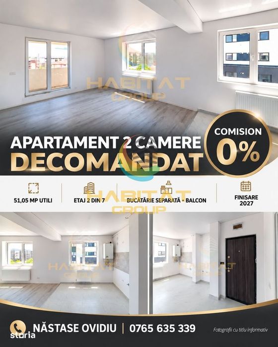 Apartament 2 camere decomandate Poștalionului Comision 0%