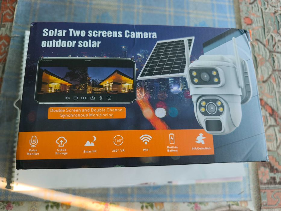 Camera supraveghere IP 4G dubla cu panou solar