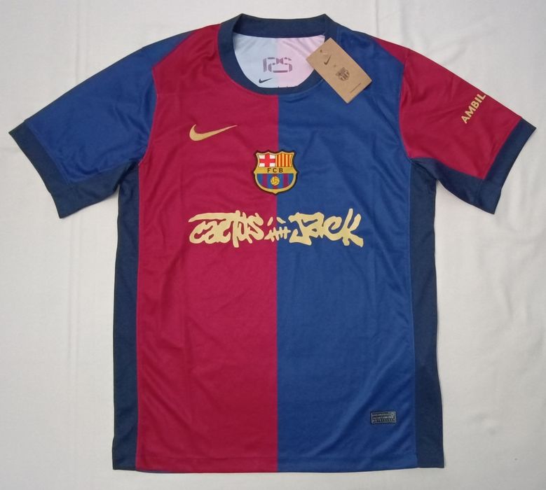 Nike FC Barcelona x Travis Scott Cactus Jack 2024/25 Jersey тениска S Найк Барселона фланелка футбол