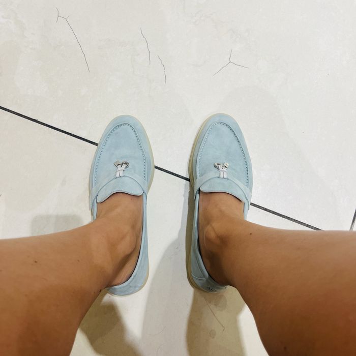 Loro piana baby blue мокасини