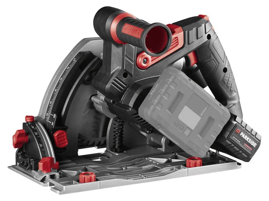 Акумулаторен Циркуляр Parkside Perfomance с Линеал 20V Безчетков