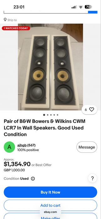 Bowers Wilkins CWM LCR7