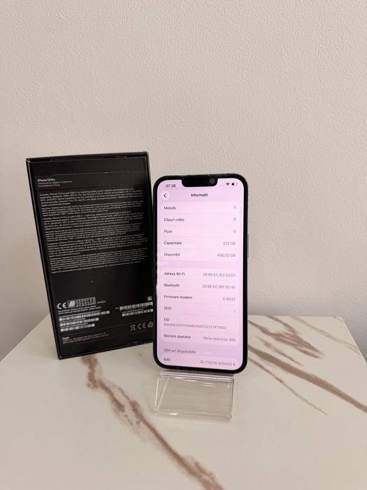 Iphone 13 pro 512 gb stare foarte buna fara defecte liber de retea