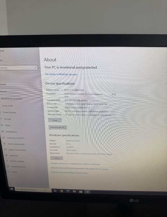PC Gaming Ryzen 9 5900X / 16GB / GTX 1650 / Lian Li AIO + Monitor LG